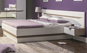 Doppelbett Linn mit Lattenrost und Bettkasten
