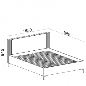 Doppelbett mit Lattenrost und Bettkasten 200x160 Alanis